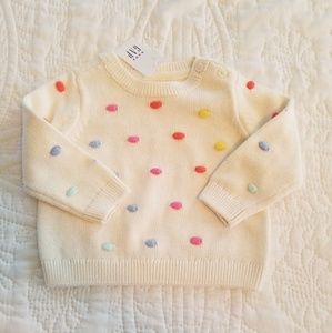 GAP girls pom pom sweater